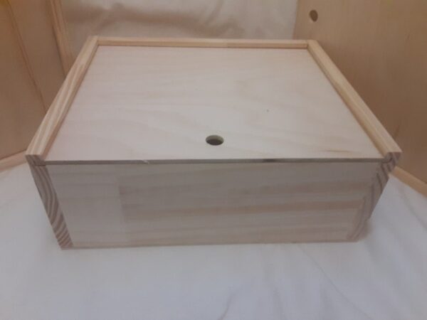 Wood Gift Crate with Sliding Top Lid - Image 3