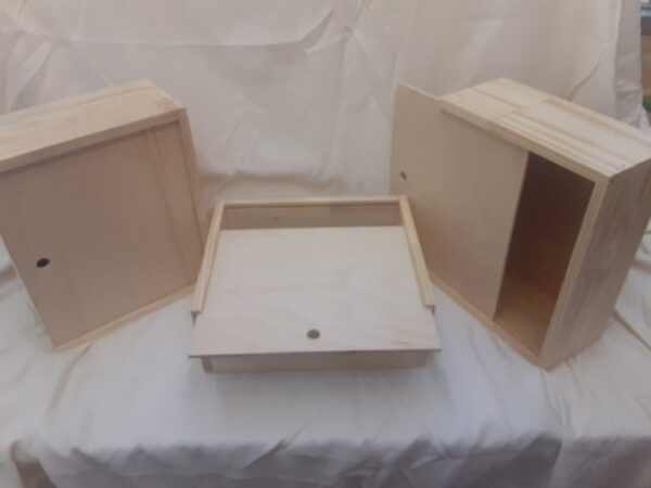 Wood Gift Crate with Sliding Top Lid - Image 4