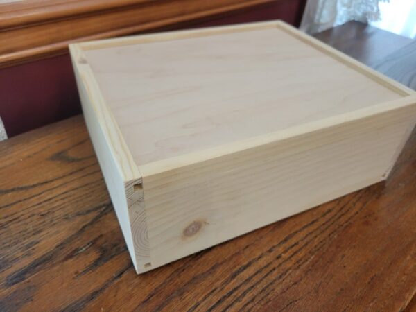 Wood Gift Crate with Sliding Top Lid - Image 5