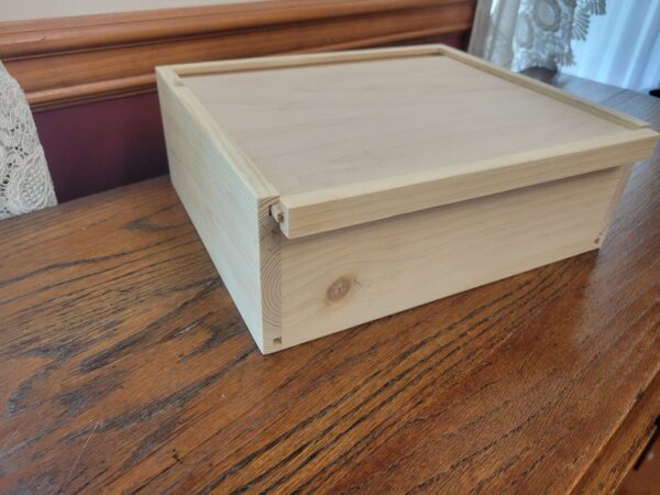 Wood Gift Crate with Sliding Top Lid